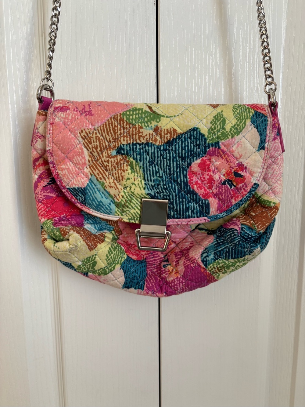 Vera Bradley Floral Quilted Crossbody Bag - Pink Multi